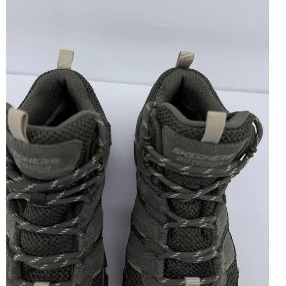 Skechers Boots Womens 8 Olive Waterproof Relaxed Air Cooled Memory Foam Hiking - Picture 9 of 12